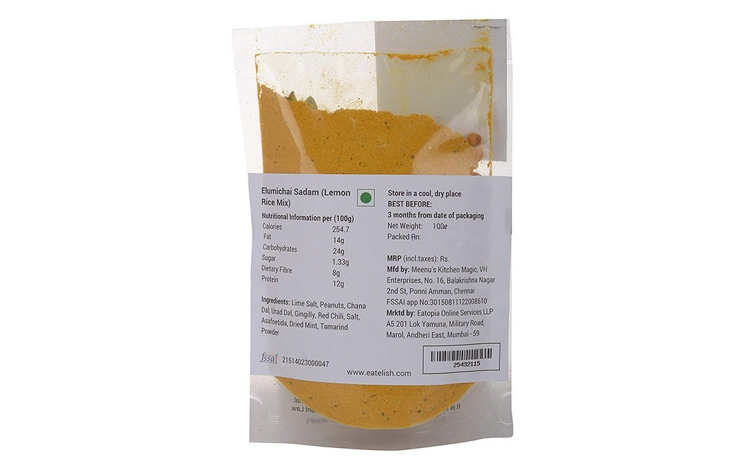 Eatelish Elumichai Sadam    Pack  100 grams